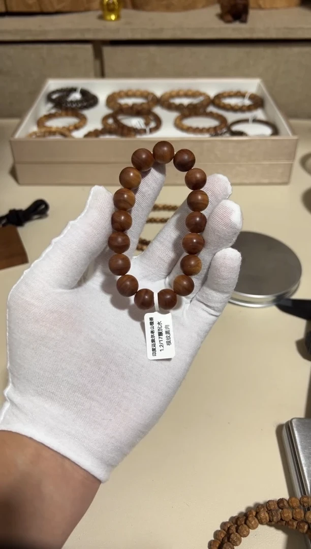 檀香木手串/手链沉水级别老山檀香1.2横纹黑肉乱纹福利