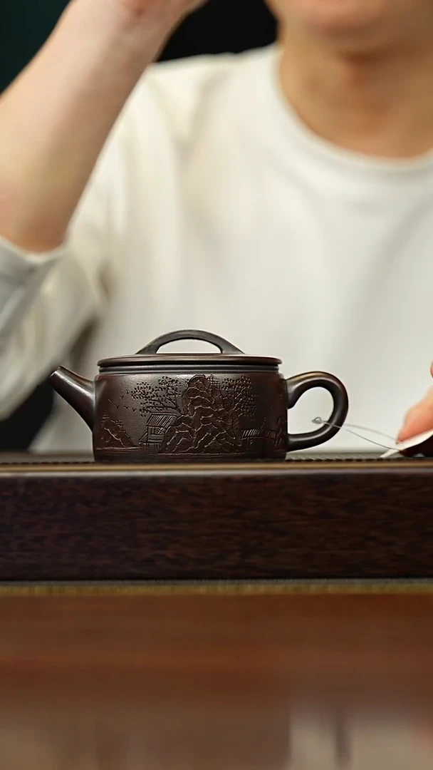 茶壶紫砂宜兴原矿 手工 紫砂壶容量200CC