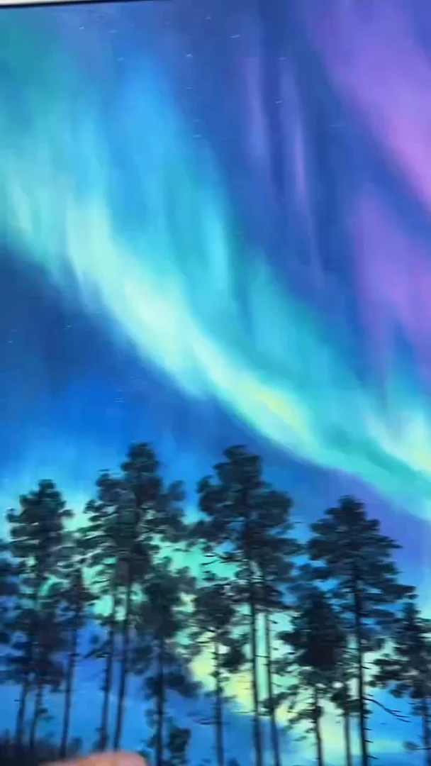 油画陶宗健-50*60-油画作品-极光