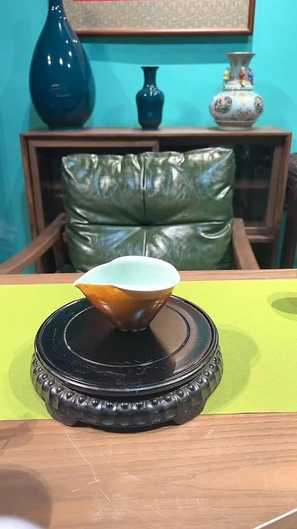 【闪购商品】杯黄釉窑变公道杯