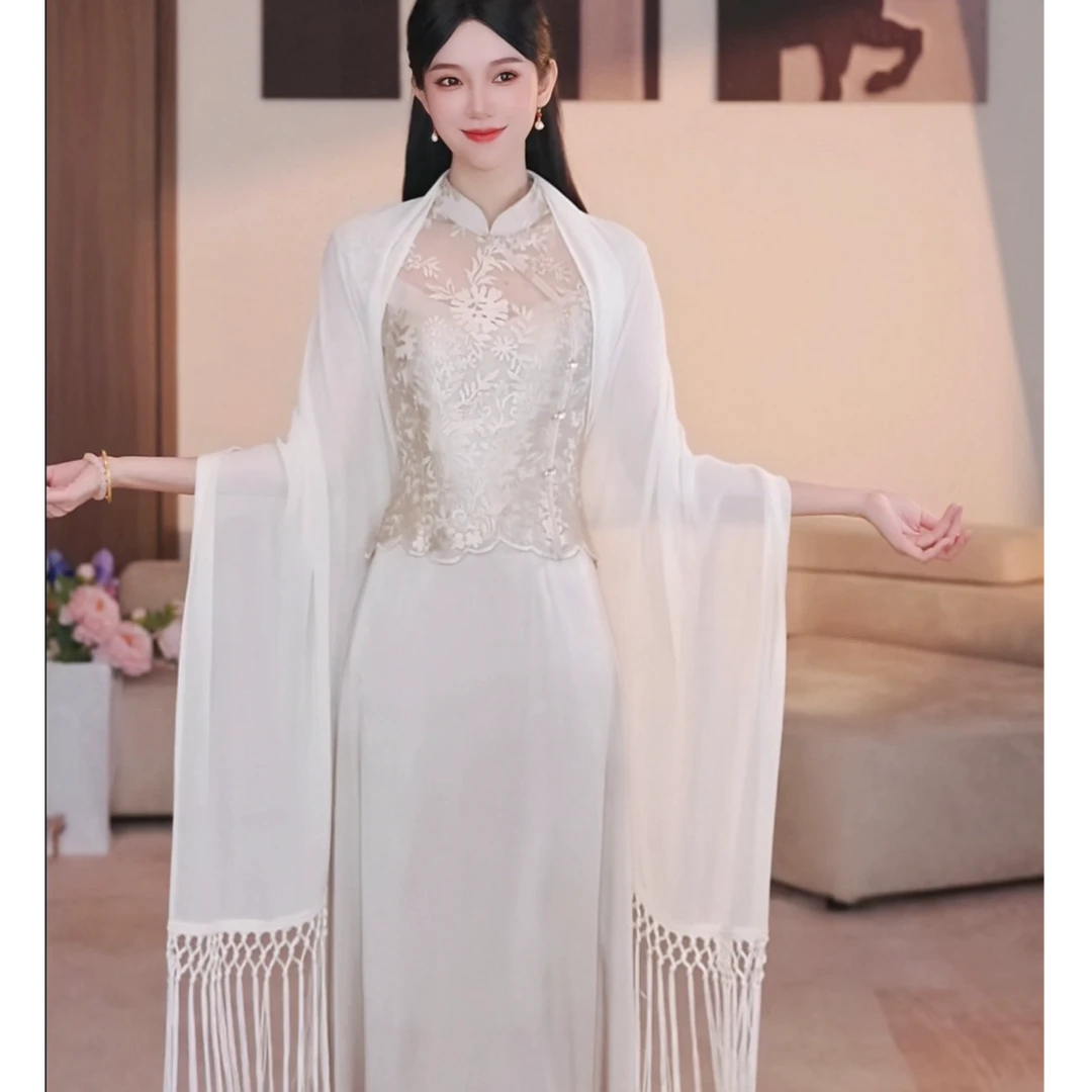 【方沅】纱影夏季手工编织流苏淑女百搭披肩-YL30107