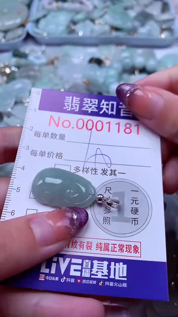 翡翠未镶嵌吊坠(不含链)1181