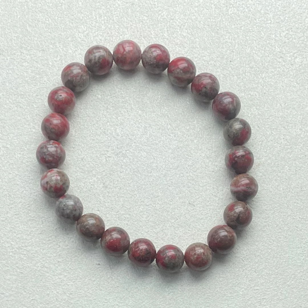 天然辰砂天然辰砂天然原石手串 尺寸8+mm 多样性发其一