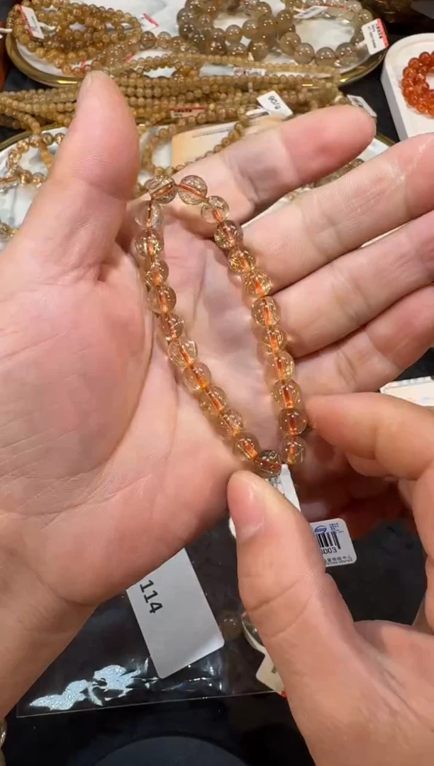 未镶嵌手串发晶SJ-140金发晶