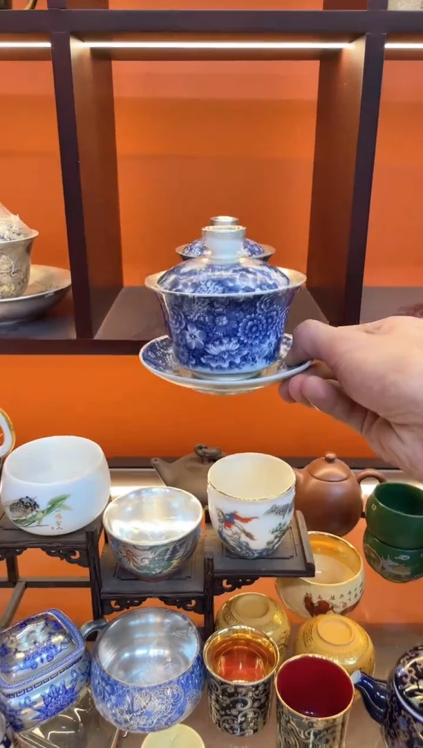 【闪购商品】@@@@@@@@@@@@@万花三才银盖碗