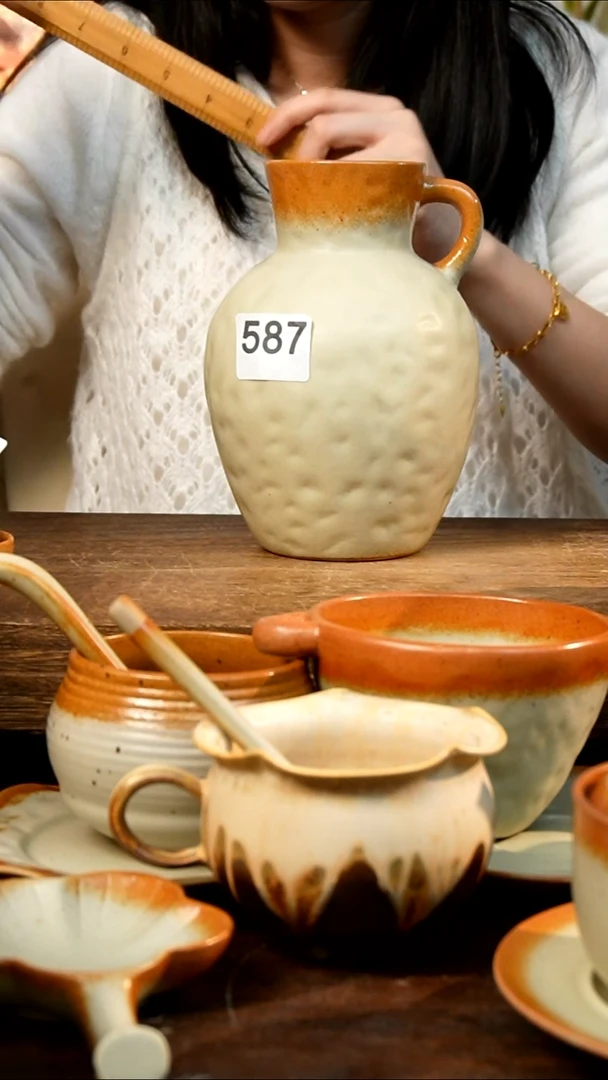 盘高颜值粗陶餐具限时抢购