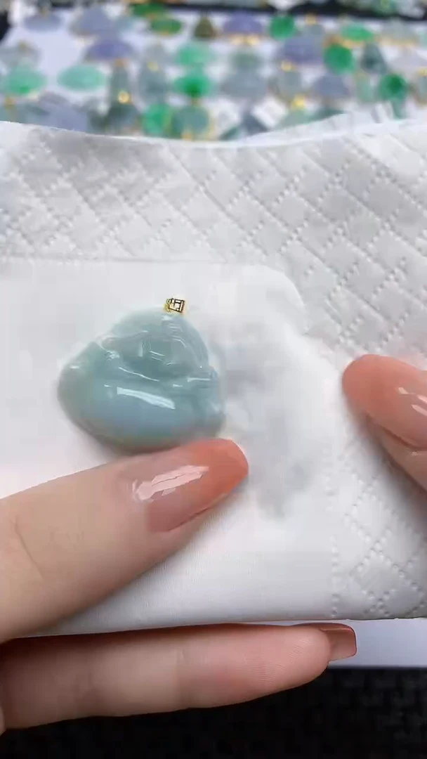 【闪购商品】翡翠颈饰18K金镶嵌天然翡翠A货