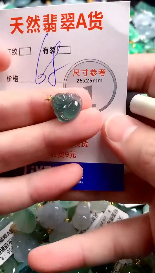 翡翠18K金镶嵌颈饰14004719