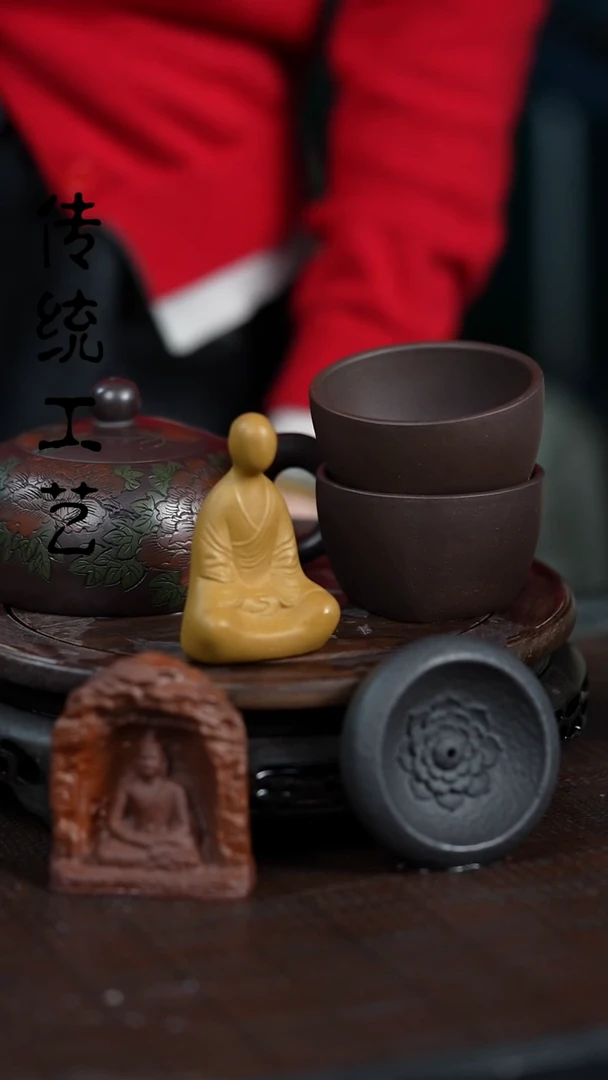 【闪购商品】紫砂茶壶原矿全手8+4杯子+两个茶宠