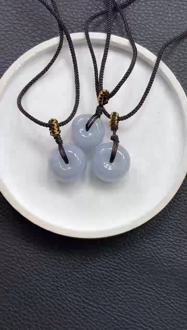 颈饰未镶嵌翡翠YM1328-1 紫肥扣  多样性发一件