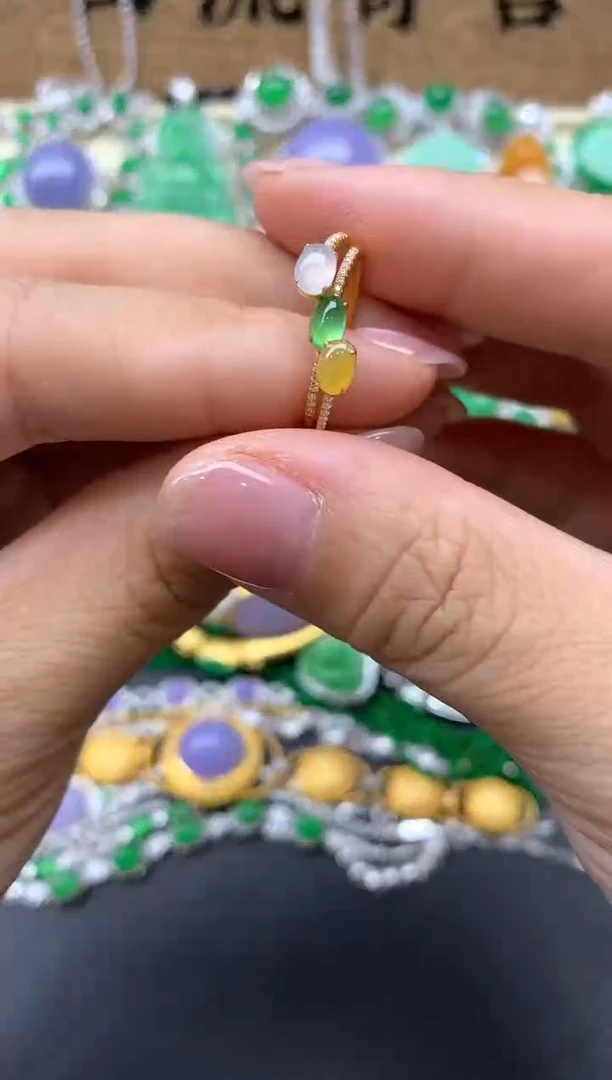 【闪购商品】翡翠戒指18K金镶嵌188-中国好珍宝