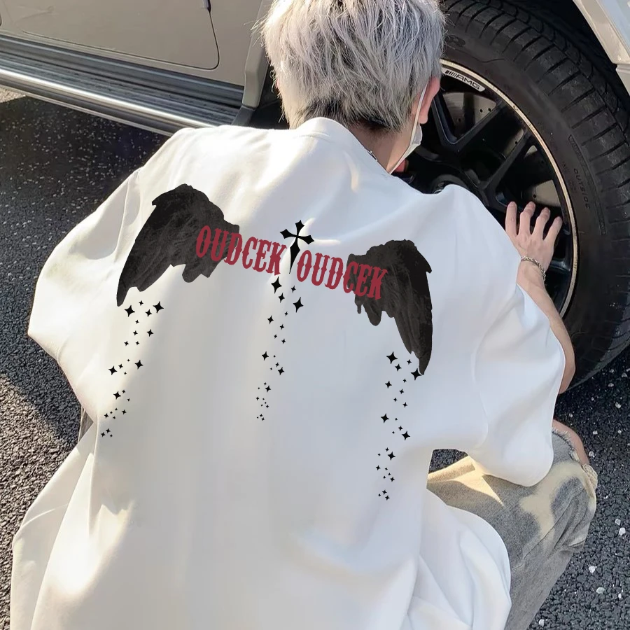 100%纯棉重磅小众青春个性日韩oversize休闲短袖T恤百搭夏季小众