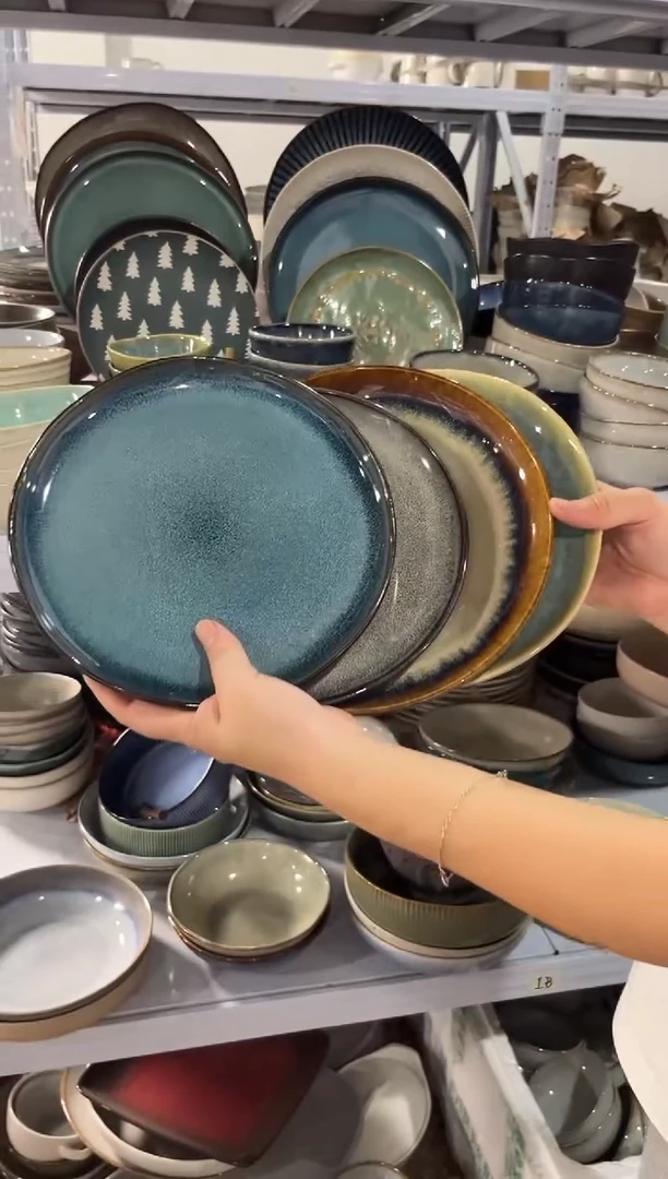 陶瓷外贸尾货瑕疵满20包邮X4  小盘组合