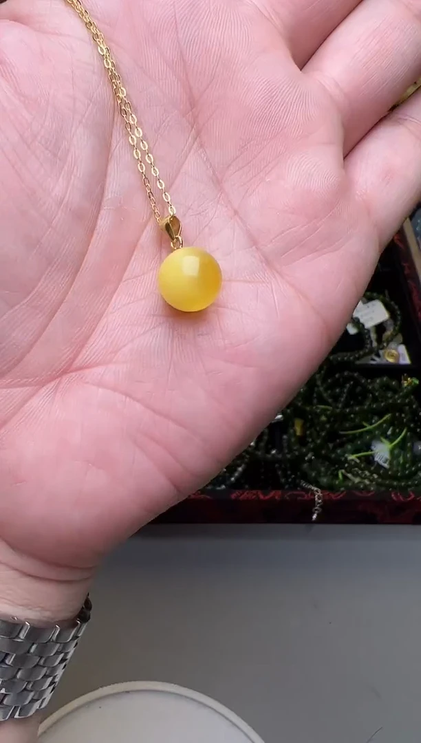 未镶嵌颈饰蜜蜡蜜蜡单珠吊坠