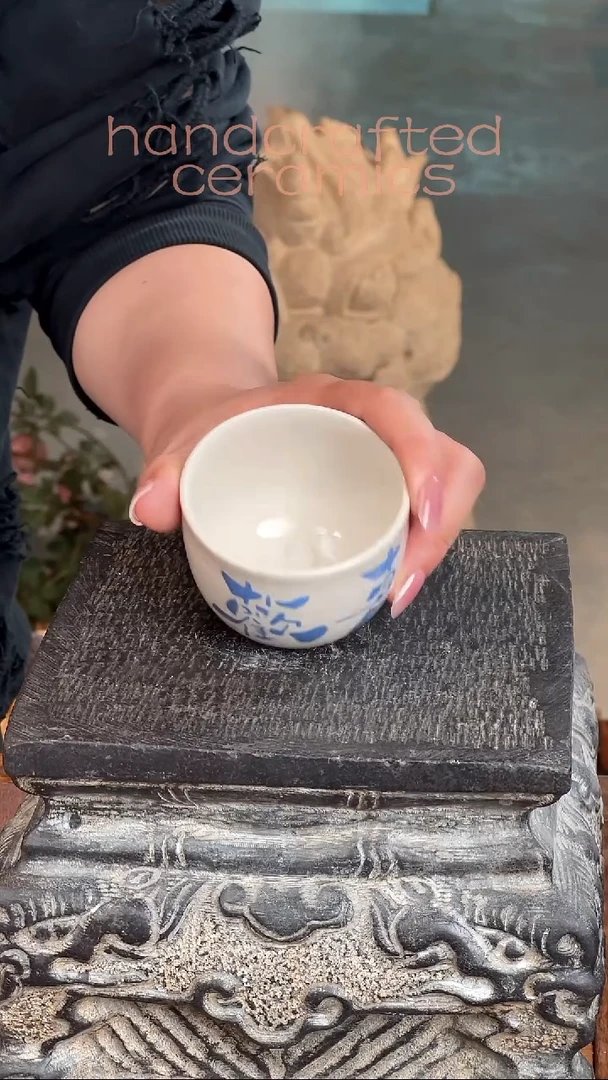 +陶瓷杯白菜杯釉下彩+（内有白菜）