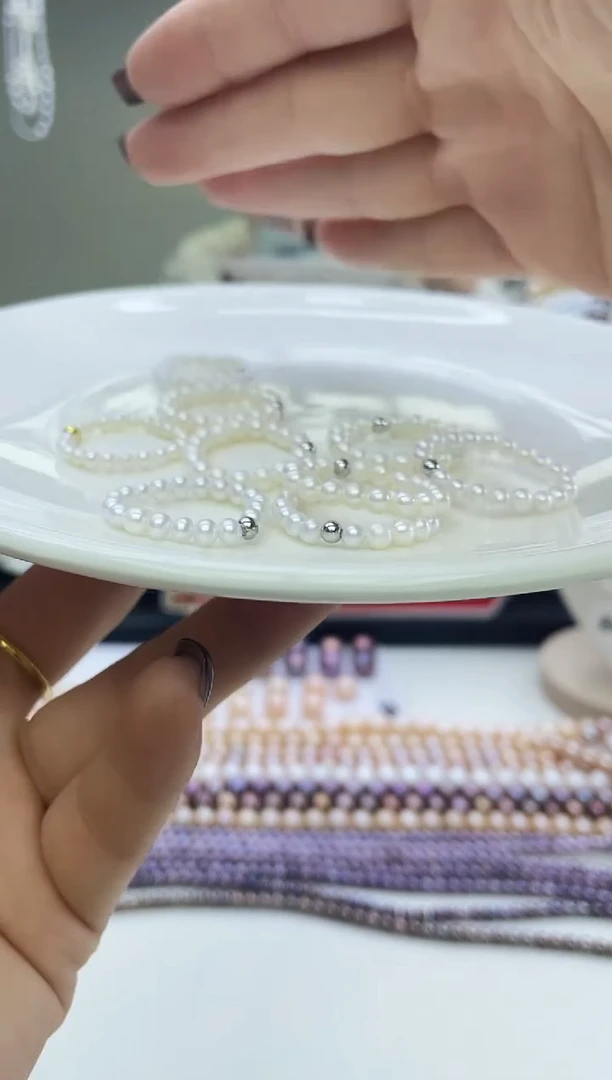 未镶嵌戒指淡水珍珠小米珠戒指