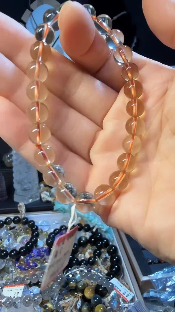 未镶嵌手串黄晶天然黄水晶手串8mm+多样性发一