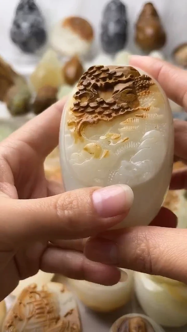 石材古青石棉纹正常不退换山水微瑕