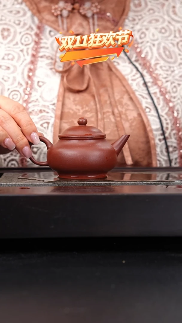 茶壶紫砂红皮龙明式水平150cc吴国仙