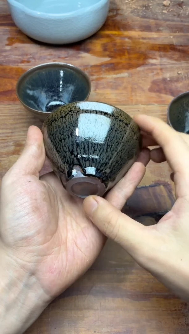 茶盏�*�真柴烧建盏换点柴火