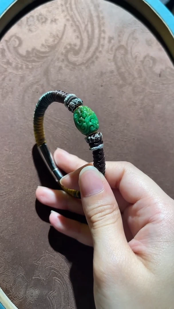 未镶嵌手链翡翠红翡绿翠