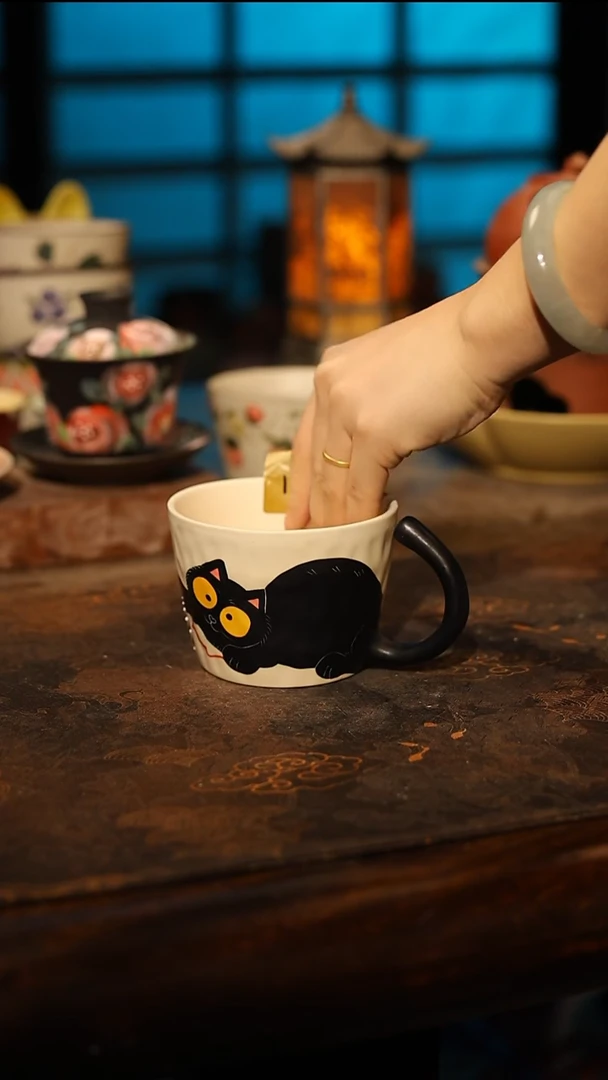 陶瓷景德镇高温釉下彩手工手绘款式@A0763@