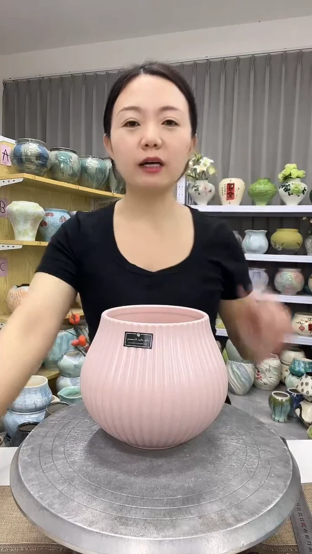 【10.17】陶瓷花盆直播  口径 11    高度  14