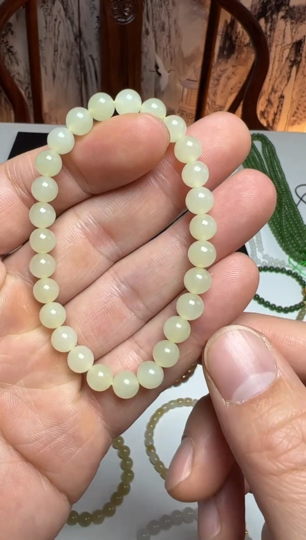 【闪购商品】和田玉手链未镶嵌7mm