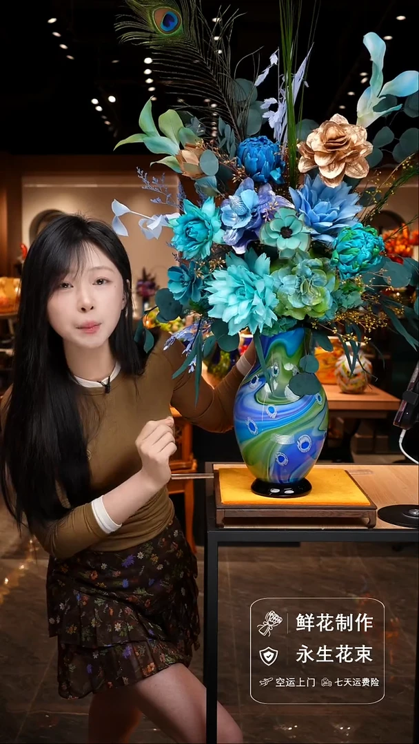瓶手工花器花束空运包邮送货上门-以图片为准
