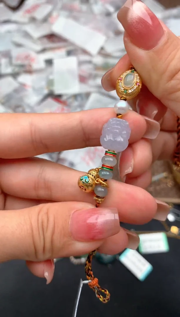 银S925镶嵌挂件翡翠一