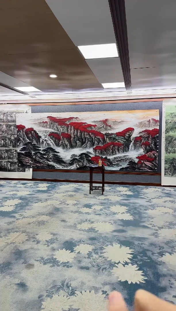 国画爱**坦Z刘雪红-山水国画-大丈六