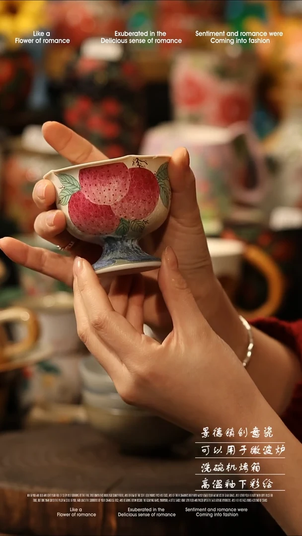 陶瓷景德镇高温釉下彩手工手绘款式