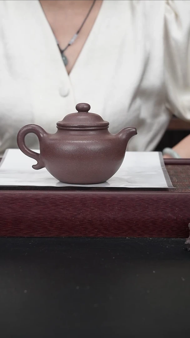 茶壶紫砂底槽青 莲子260CC