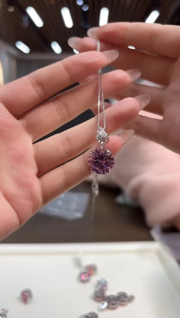 吊坠(赠链)银S925镶嵌水晶DIY款D341