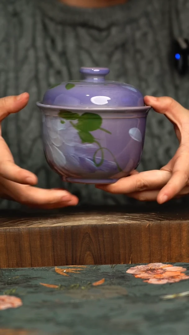 杯釉下彩手工手绘同款陶器
