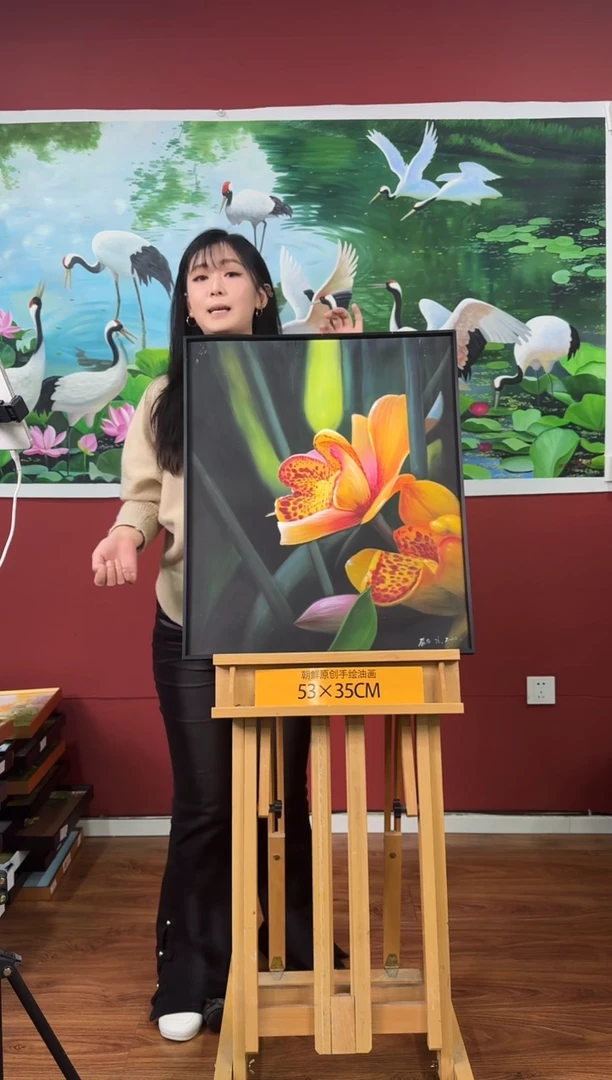 油画【10号】约53*35cm丨朝鲜原创纯手绘孤品油画丨顺丰包邮