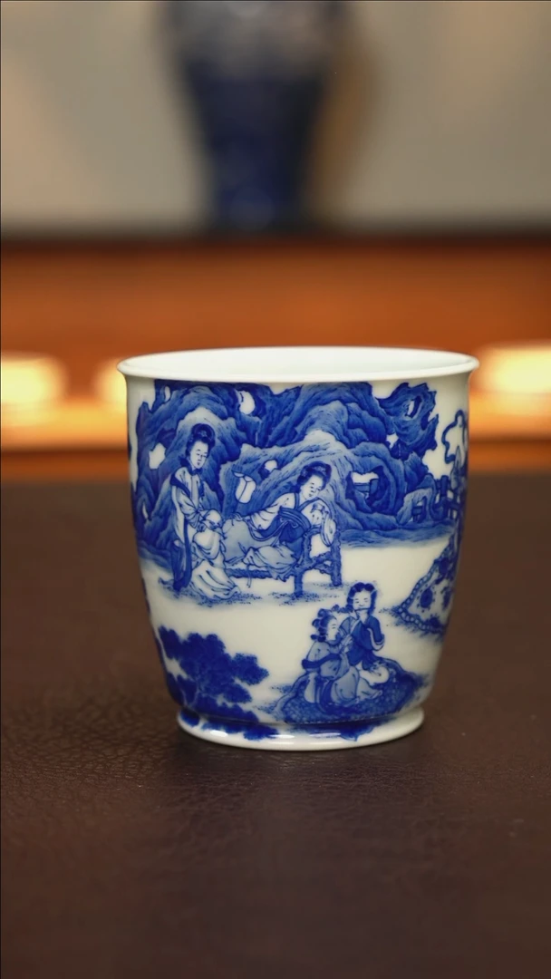 忘步明月观舞图杯子