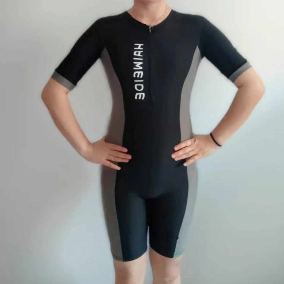 连体衣大码女士潜水服女款紧身显瘦黑色夏季休闲