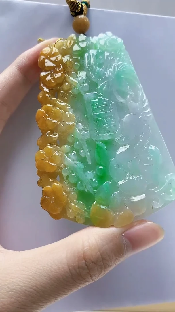 未镶嵌定制翡翠4868zm-毛货挂件113