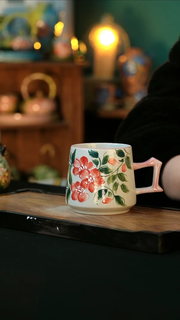 【闪购商品】杯手绘心瓷陶瓷浮力