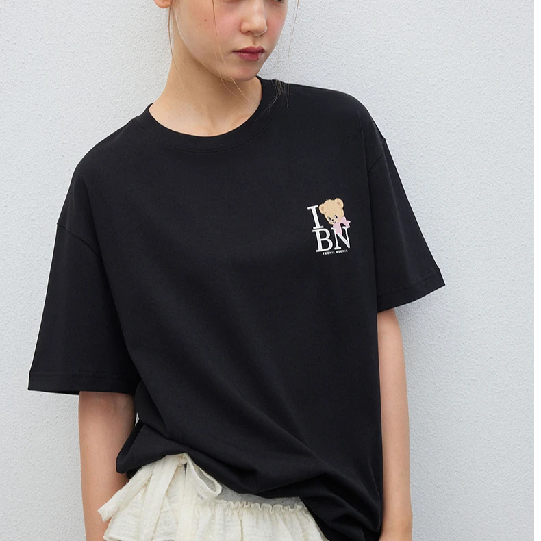 [bearnovalTeenieWeenie小熊T恤女2025秋季新款女装YTRW253703A