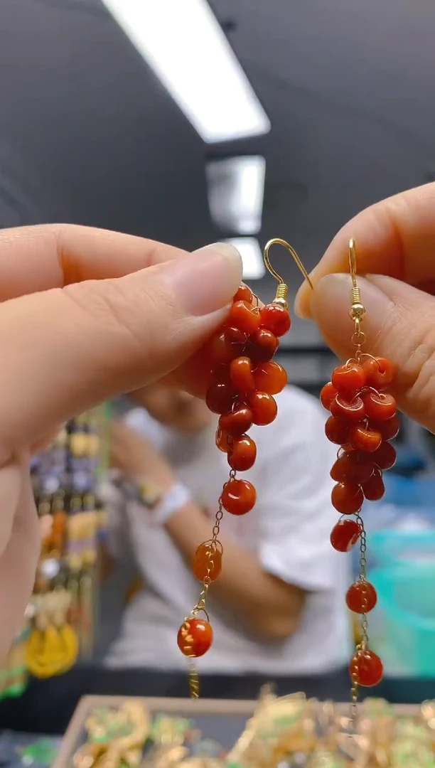 翡翠合金耳饰0196翡翠耳钩