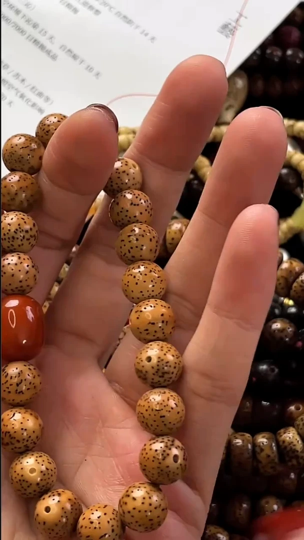 手串星月菩提精工级浅珀圆珠10手串