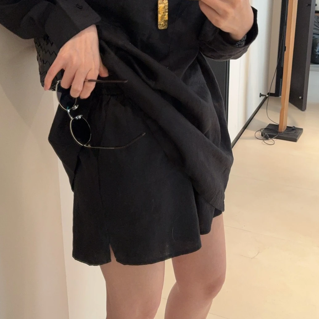 ［REVAN SUN］-大骨架穿搭 100%亚麻短裤25073