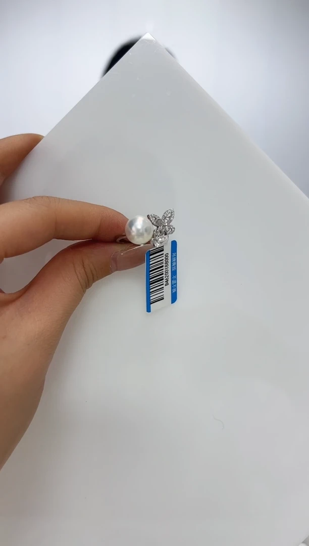 【闪购商品】淡水珍珠DA银S925镶嵌b462 珍珠戒指 9