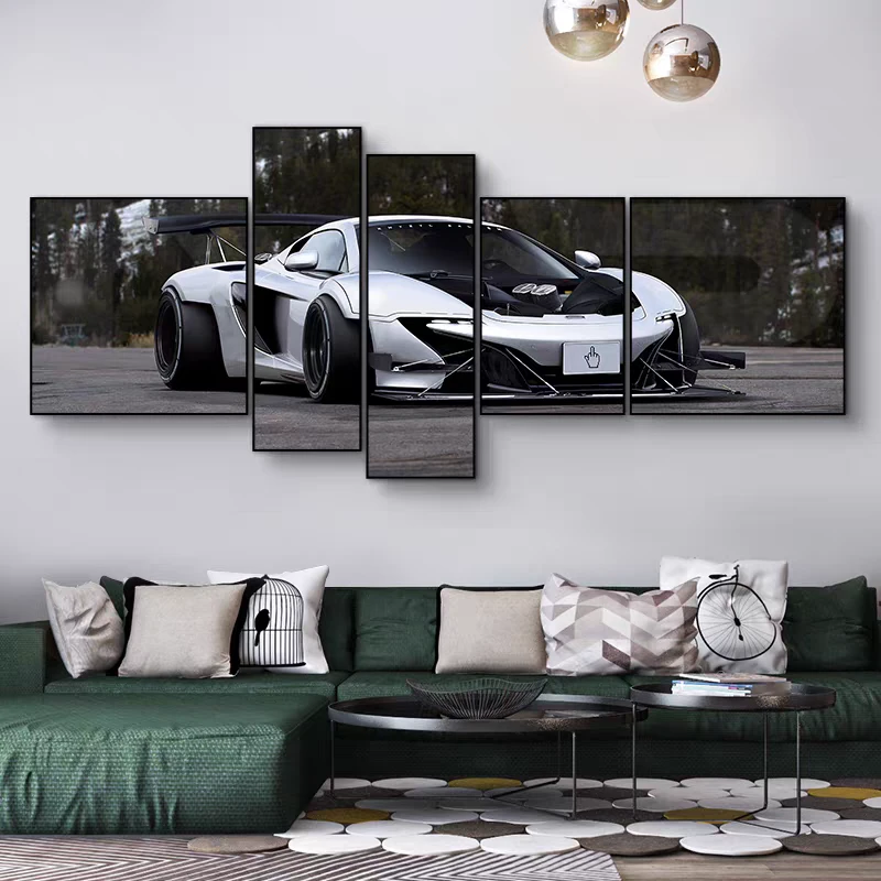 汽车赛车跑车改装店俱乐部装饰画挂画客厅卧室房间沙发背景墙壁画