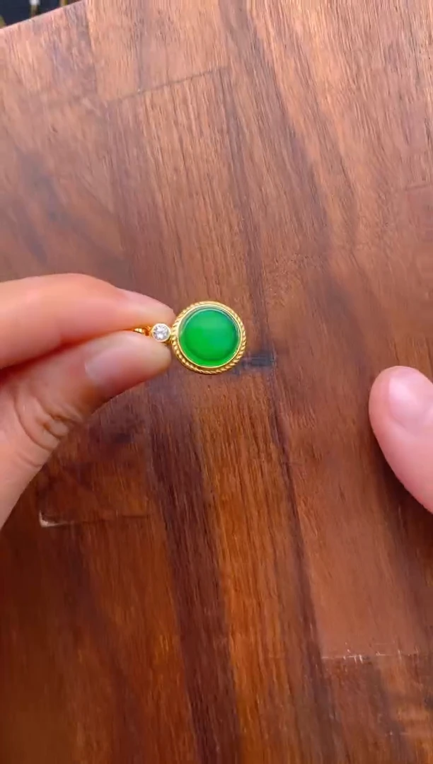 【闪购商品】翡翠吊坠(不含链)银S925镶嵌平安喜乐无事牌