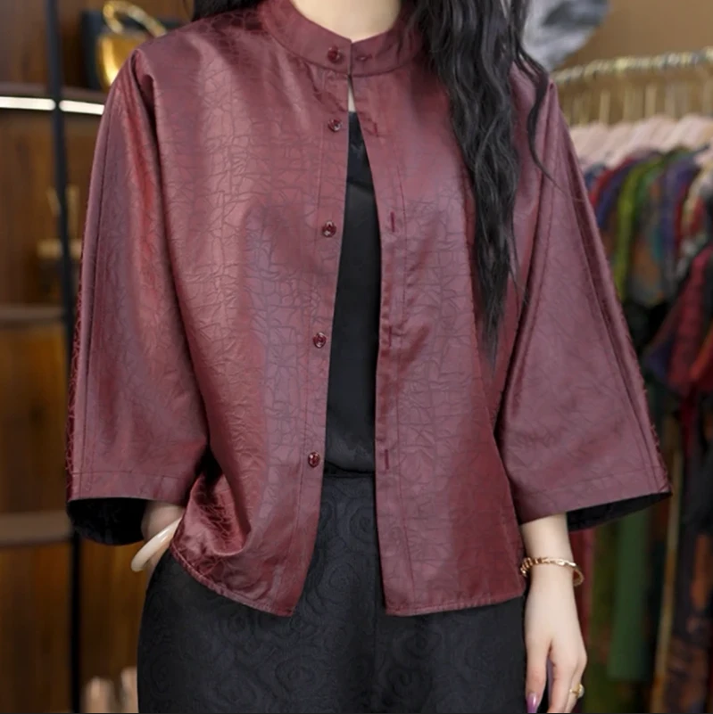 0077-46新款女士双面穿上衣外套