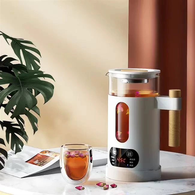 多功能电热水壶尊品养生杯600ml木纹手柄