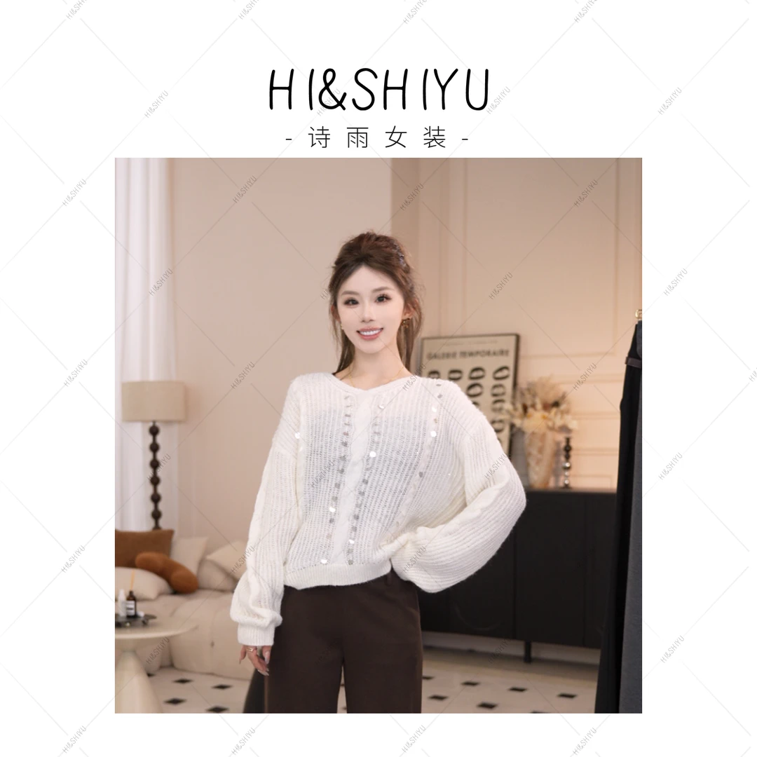 HISHIYU【闪亮登场】2025秋季新款针织衫打底衫毛衣